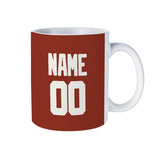 Custom Coral Red White Mug