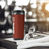 Custom Coral Red White Stainless Steel Water Cup