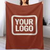 Custom Coral Red White Blanket