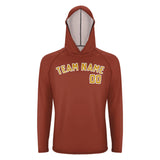 Custom Coral Red Yellow UV-Hoodie