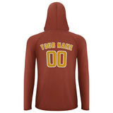 Custom Coral Red Yellow UV-Hoodie