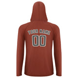 Custom Coral Red Dark Grey UV-Hoodie