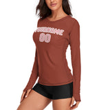 Custom Coral Red Light Pink Women's Long-Sleeve Shirt