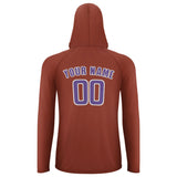 Custom Coral Red Light Purple UV-Hoodie