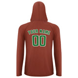 Custom Coral Red Emerald Green UV-Hoodie
