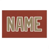 Custom Coral Red Light Khaki Beach Towel