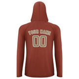 Custom Coral Red Light Khaki UV-Hoodie