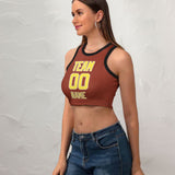 Custom Coral Red Light Yellow Sleeveless Tank Top