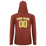 Custom Coral Red Light Yellow UV-Hoodie