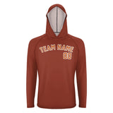 Custom Coral Red Orange UV-Hoodie