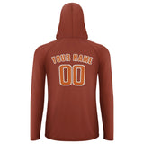 Custom Coral Red Orange UV-Hoodie