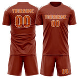 Custom Coral Red Orange Soccer Jersey