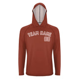 Custom Coral Red Copper Rose UV-Hoodie