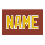 Custom Coral Red Gold Beach Towel