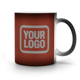 Custom Coral Red Gray Magic Mug