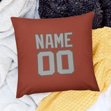 Custom Coral Red Gray Pillowcase