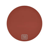 Custom Coral Red Gray Round Table Cloth