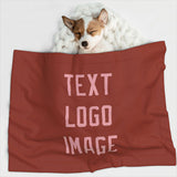 Custom Coral Red Light Pink Pet Blanket