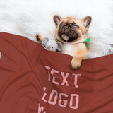 Custom Coral Red Light Pink Pet Blanket