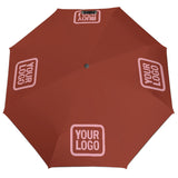 Custom Coral Red Light Pink Automatic Umbrella