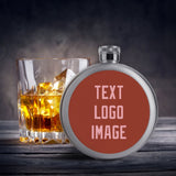 Custom Coral Red Light Pink Hip Flask