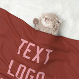 Custom Coral Red Light Pink Pet Blanket