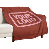 Custom Coral Red Light Pink Blanket