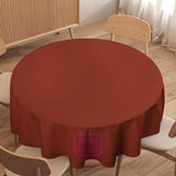 Custom Coral Red Pink Round Table Cloth