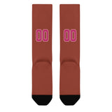 Custom Coral Red Pink Knee-High Sock
