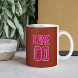 Custom Coral Red Pink Mug