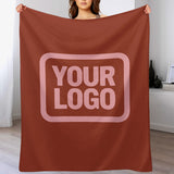 Custom Coral Red Light Pink Blanket
