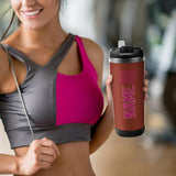 Custom Coral Red Pink Stainless Steel Water Cup