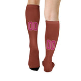 Custom Coral Red Pink Knee-High Sock