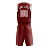 Custom Coral Red Light Pink Basketball Set