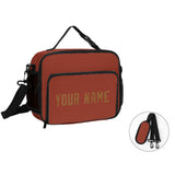 Custom Coral Red Khaki Lunch Bag