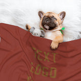 Custom Coral Red Khaki Pet Blanket
