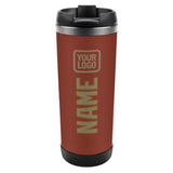 Custom Coral Red Light Khaki Stainless Steel Water Cup