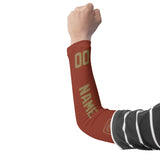Custom Coral Red Light Khaki Arm Sleeve