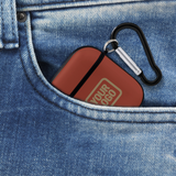 Custom Coral Red Light Khaki AirPods Case