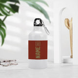 Custom Coral Red Light Khaki Sports Bottle