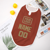 Custom Coral Red Light Khaki Pet Vest