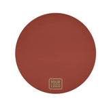 Custom Coral Red Light Khaki Round Table Cloth