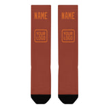 Custom Coral Red Orange Knee-High Sock