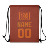 Custom Coral Red Orange Drawstring Bag