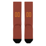 Custom Coral Red Orange Knee-High Sock