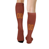 Custom Coral Red Orange Knee-High Sock