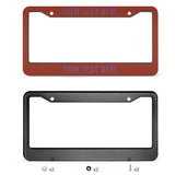 Custom Coral Red Light Purple License Plate Frame