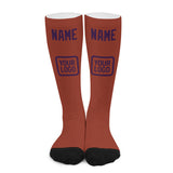 Custom Coral Red Purple Knee-High Sock