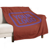 Custom Coral Red Light Purple Blanket
