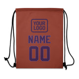 Custom Coral Red Purple Drawstring Bag